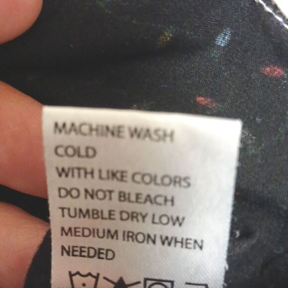 🩷FREE PLANET BOYS Size 5 Holiday Dress Button Up Shirt Black/Multi - Picture 9 of 10